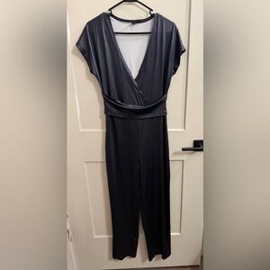 Classic Navy Wrap-Style Jumpsuit